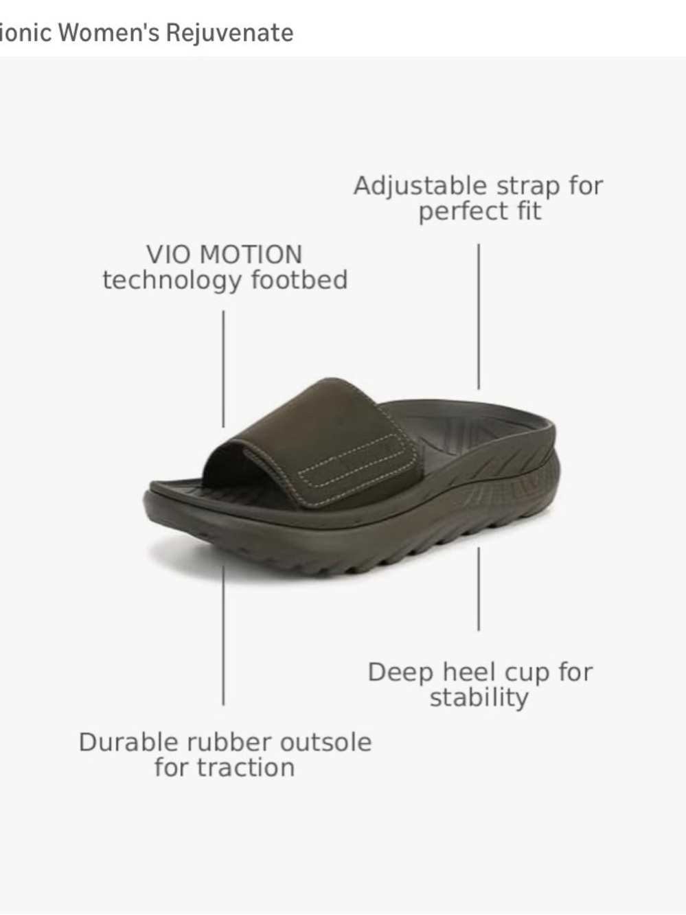 Vionic recovery slide sandal,NWOT - Picture 4 of 6